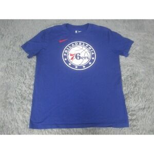 Philadelphia 76ers Shirt Adult Medium Blue NBA Basketball Short Sleeve Graphic